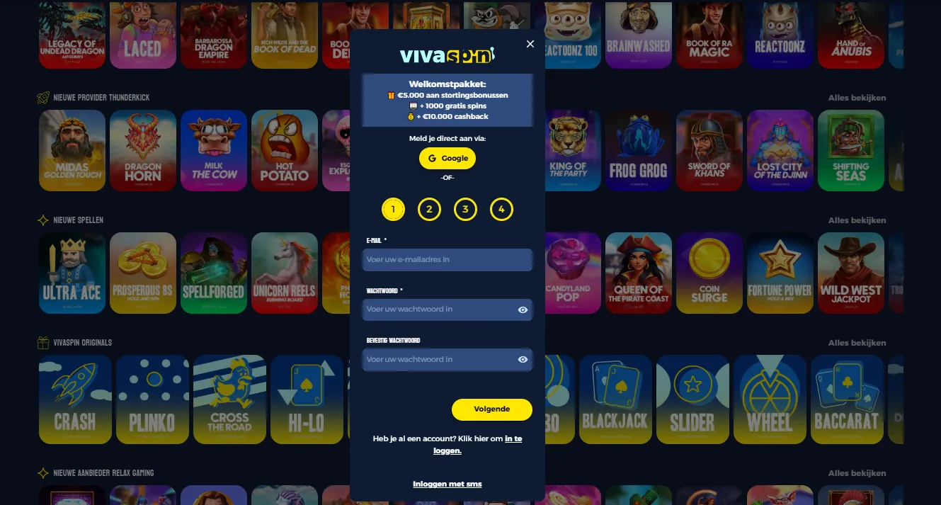 vivaspin casino registratie